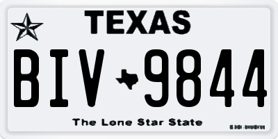 TX license plate BIV9844