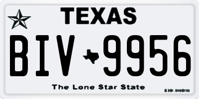 TX license plate BIV9956