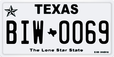 TX license plate BIW0069