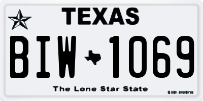TX license plate BIW1069