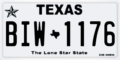 TX license plate BIW1176