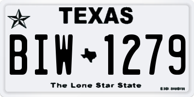 TX license plate BIW1279