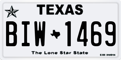 TX license plate BIW1469