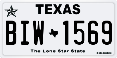 TX license plate BIW1569