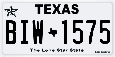 TX license plate BIW1575