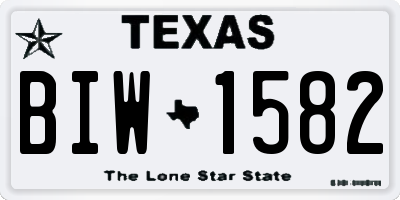TX license plate BIW1582
