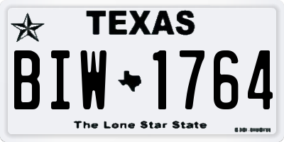 TX license plate BIW1764
