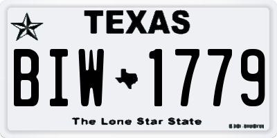 TX license plate BIW1779