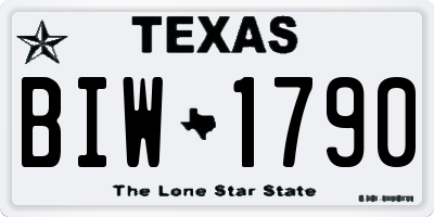 TX license plate BIW1790