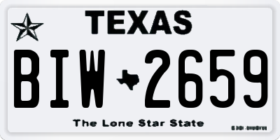TX license plate BIW2659