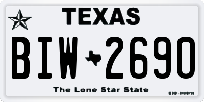 TX license plate BIW2690
