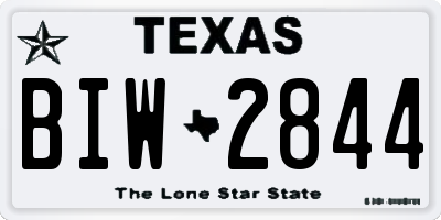 TX license plate BIW2844