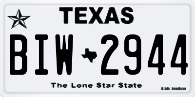 TX license plate BIW2944