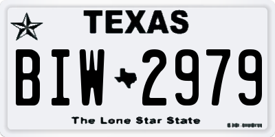 TX license plate BIW2979
