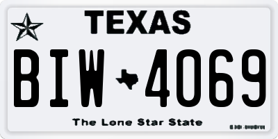 TX license plate BIW4069