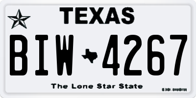TX license plate BIW4267