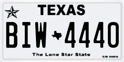 TX license plate BIW4440