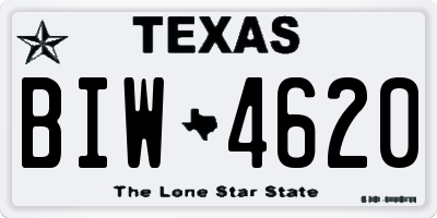 TX license plate BIW4620