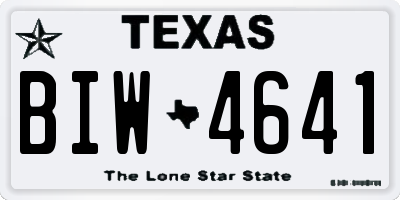 TX license plate BIW4641