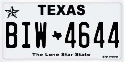 TX license plate BIW4644