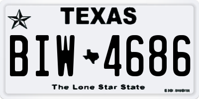 TX license plate BIW4686