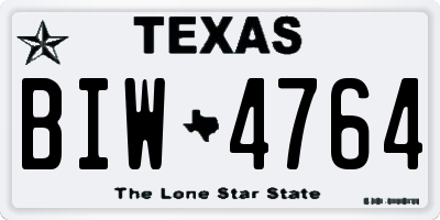 TX license plate BIW4764