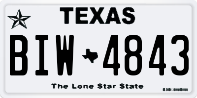 TX license plate BIW4843