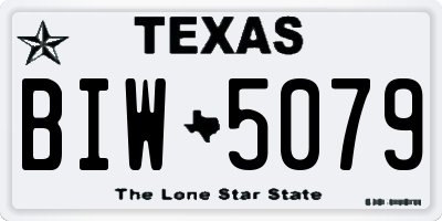 TX license plate BIW5079