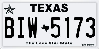 TX license plate BIW5173