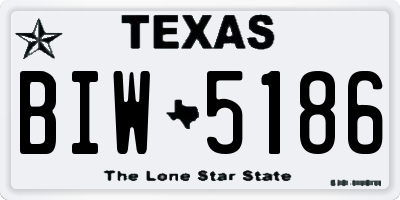 TX license plate BIW5186