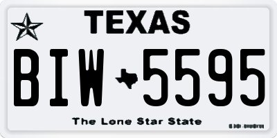 TX license plate BIW5595