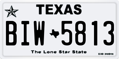 TX license plate BIW5813