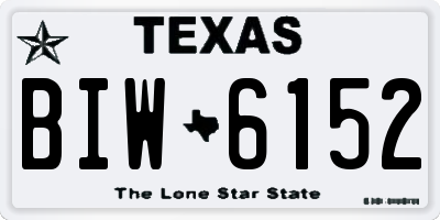 TX license plate BIW6152