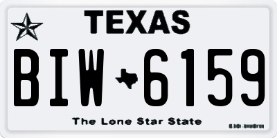 TX license plate BIW6159