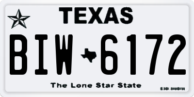 TX license plate BIW6172