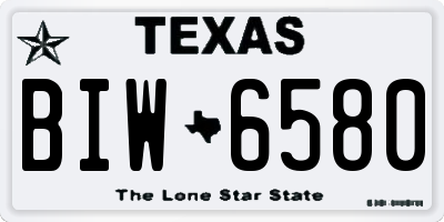 TX license plate BIW6580