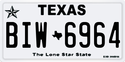 TX license plate BIW6964
