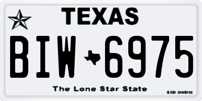 TX license plate BIW6975