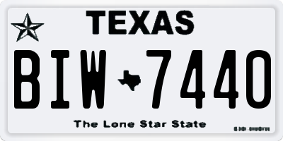TX license plate BIW7440