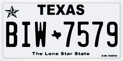 TX license plate BIW7579