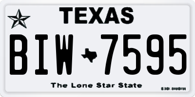 TX license plate BIW7595