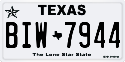 TX license plate BIW7944