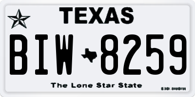 TX license plate BIW8259