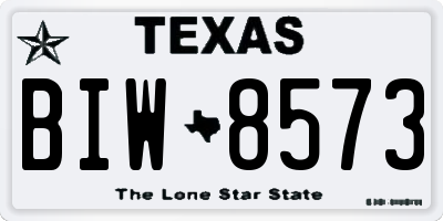 TX license plate BIW8573