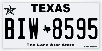 TX license plate BIW8595