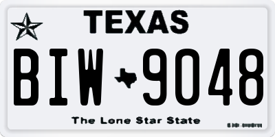 TX license plate BIW9048