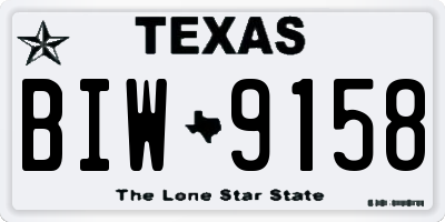 TX license plate BIW9158