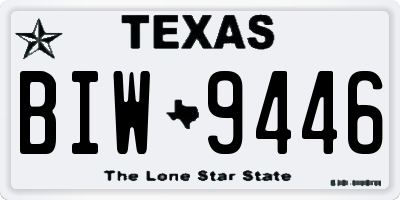 TX license plate BIW9446