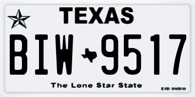 TX license plate BIW9517