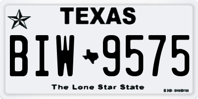 TX license plate BIW9575